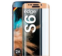2x Armor Film For Samsung Galaxy S6 Edge Real Glass Full Screen Cover Tempere...