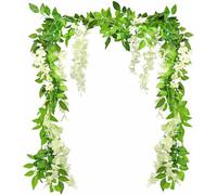 2X Artificial Hanging Wisteria Vine Silk Flowers For Home, Garden & Wedding Decor