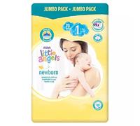 2X ASDA Little Angels Newborn Nappies Size 1 70 Pack,Blue