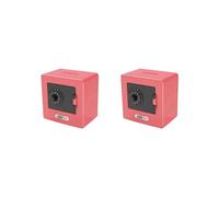 2X ATM Rotating Password Bank Money Box Cash Coin Saving Boxes Simulation Bank Safe Deposit Toy Children Jewelry,Red