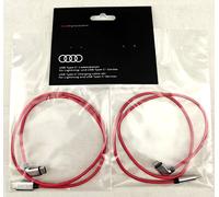 2x Audi Charging Cable 12V Mobile Phone Charger for A1-A8 Q3-Q8 Red
