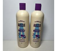 2x Aussie The Big One Miracle Moist Shampoo 500ml For Dry & Brittle Hair