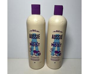 2x Aussie The Big One Miracle Moist Shampoo 500ml For Dry & Brittle Hair