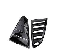2X Auto Rear Quarter Window Louvers Scoops Spoiler Car Tunning Panel Side Air Vent Cover Compatible For Ford Mustang 2015 2016 2017(Glossy black)
