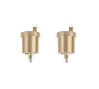 2X Automatic Air Vent Valve Kit, 1/8 Inch Automatic Air Bleed Vent, Compact Brass Automatic Float Valve