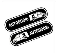 2X Automatic Door Caution Car, Taxi, Coach Vinyl Decal Sticker SIZE:130MM X 40MM