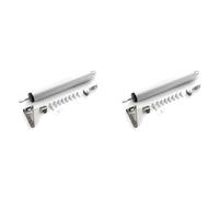 2X Automatic Soft Close Pneumatic Door Closer - Gas Spring Door Hardware, 100 Degree Swing, Silver Finish, Ideal for Smooth & Quiet Door Operation