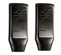 2x Avon Black Suede Men's Hair and Body Wash-250ml(500ml)