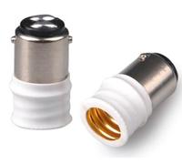 2x B15/BA15D to E14 Adaptor Lamp Holder Light Bulbs Converter Holder German