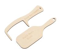 2x Bald Man Brush, Buffer Bold Head Polish Shiner Hair Brush,Funny Wooden Hairless Toothless Comb,Wooden Portable Funny Prank,Novelty Fun Blad Man Gag Gift For Father Husband Family Coworkers 17x5.5cm