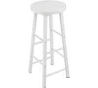 2X Bar Stools Kitchen Breakfast Pub Stools White