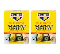 2X Bartoline All Purpose Wallpaper Adhesive Easy Mix Extra Strong 30 Roll
