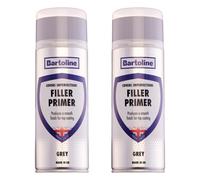 2X Bartoline Filler Primer Quick Drying Plastic Metal Wood Adhesion Grey 400Ml