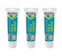 2X Bartoline Fix Grout Wall Tile Ready To Use Fully Waterproof Cement-Based White 330G