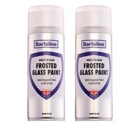 2X Bartoline Frosted Glass Paint Semi-Transparent All Purpose 400Ml