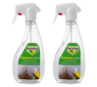 2X Bartoline Fungicidal Wash Mould Algae Lichen Cleaner Remover Spray 500Ml