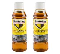 2X Bartoline Raw Linseed Oil Natural Wood Protector Paint Varnish 250Ml