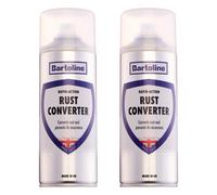 2X Bartoline Rust Converter Spray Fast Self-Priming Formula Metal Surfices 400Ml