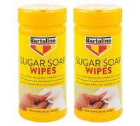 2X Bartoline Sugar Soap Wipes Grease Dirt Remover Rinse-Free 80 Xl Pcs