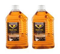 2X Bartoline Teak Oil Wood Furniture Sealer Protector Exterior Interior Use 2L