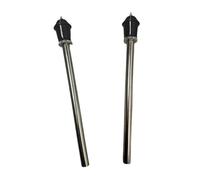 2x Bass Drum Feet Hardware Percussion Instrument Parts Support Legs | Sturdy metal construction 37cm length pair of straight bass drum legs easy assembly prevents tipping protects