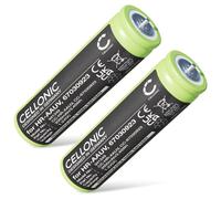 CELLONIC 2x Battery for Shavers & Hair Clippers Compatible with Braun Series 3 300s, Series 3 300BT, Series 3 5408, Compatible with Panasonic WER160L2506 - (2000mAh, 1.2V)