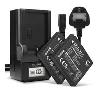 2x Panasonic DE-A60E CGA-S009E DMW-BCF10PP DE-A60A Battery 700mAh + Charger