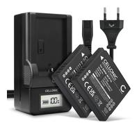 2x Battery for Panasonic Lumix DMC-FH20 Lumix DMC-F3 700mAh + Charger