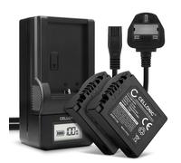 2x Battery for Panasonic Lumix DMC-FZ8 Lumix DMC-FZ30 750mAh + Charger