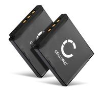 CELLONIC 2x Battery for Camera Compatible with Pentax Q, Q10, Q7, D-LI68 - (700mAh, 3.7V)