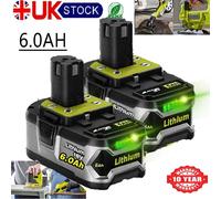 2x Battery For Ryobi 18V 6.0AH One+ Plus P108 Lithium RB18L50 RB18L40 P104 New