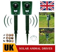 Pestbye Battery Powered Cat Repellent Ultrasonic Repeller Deterrent Cat Scarer With Ground Stake