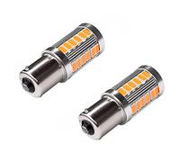2x BAU15S PY21W Amber Yellow 33 SMD LED 5630 Bulbs Turn Signal Lights Reverse Signal Bulb 12V
