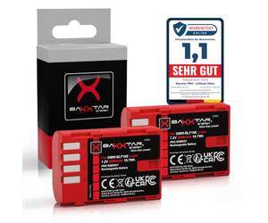 2x BAXXTAR Pro Rechargeable Battery for Panasonic DMW BLF19 E with Info Chip for Panasonic Lumix DC G9 GH5 GH5S DMC GH3 GH4 GH4R Sigma BP 61, etc.