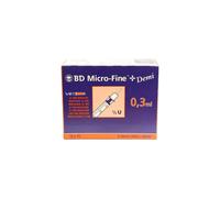 2X BD Micro-Fine Demi 0.3ml Syringe 0.3mm (30G) x 8mm pack of 100
