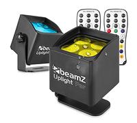 2X BeamZ BBP44 Wireless Battery Uplighter Package - IP65 Rated 4X 4W RGBW LEDs, 25-Hour Battery Life, Event Lighting Packages, Perfect for DJs, Weddings & Outdoor Events, Wireless Uplighters