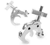 2x BeamZ BC50-250T Aluminium Truss Goalpost Quick Clamps, Heavy-Duty Slimline DJ Stage Lighting Clamp Set, 48-51mm Tube Fit, 250kg Load Capacity per Clamp