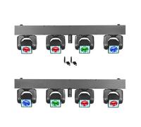 2X BeamZ ShowBar Go Shine Moving Head Light Bar with Wireless DMX Transceivers, Complete DJ Stage Lighting Set with 4 Moving Heads Per Bar, LED Ring “Eye Candy” Effects, Auto, DMX, Remote Control