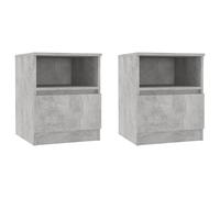 Vidaxl Bed Cabinets 2 Pcs Concrete Grey 40X40X50 Cm Engineered Wood