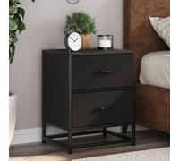 2X Bedside Cabinet Nightstand Bed Side Table Bed Cabinet Engineered Wood vidaXL