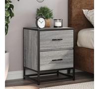 2X Bedside Cabinet Nightstand Bed Side Table Bed Cabinet Engineered Wood vidaXL