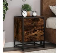 2X Bedside Cabinet Nightstand Bed Side Table Bed Cabinet Engineered Wood vidaXL