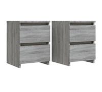 (grey sonoma, 2) vidaXL Bedside Cabinet Nightstand End Table Bed Side Table Engineered Wood