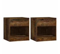 2x Bedside Cabinets with Drawer Nightstand Bedroom Table Multi Colours vidaXL