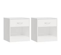 2x Bedside Cabinets with Drawer Nightstand Bedroom Table Multi Colours vidaXL