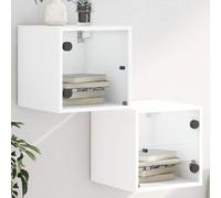 2x Bedside Cabinets with Glass Doors Nightstand Bed Side Table End Table vidaXL