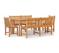 Solid Wood Teak Garden Dining Set Patio Table Furniture Multi Models vidaXL