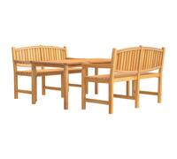 (2x bench + table, 180 cm table length) vidaXL Garden Dining Set Outdoor Table and Chairs 4 Piece Solid Wood Teak