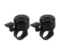 2X Bicycle Bell for Safety Cycling Metal Ring Black Bike Bell Horn Sound Alarm Bicycle Accessory Outdoor Bike Bell