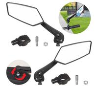2X Bicycle Bike Cycle Handlebar Rear View Mirrors Rearview Rectangle Back Mirror